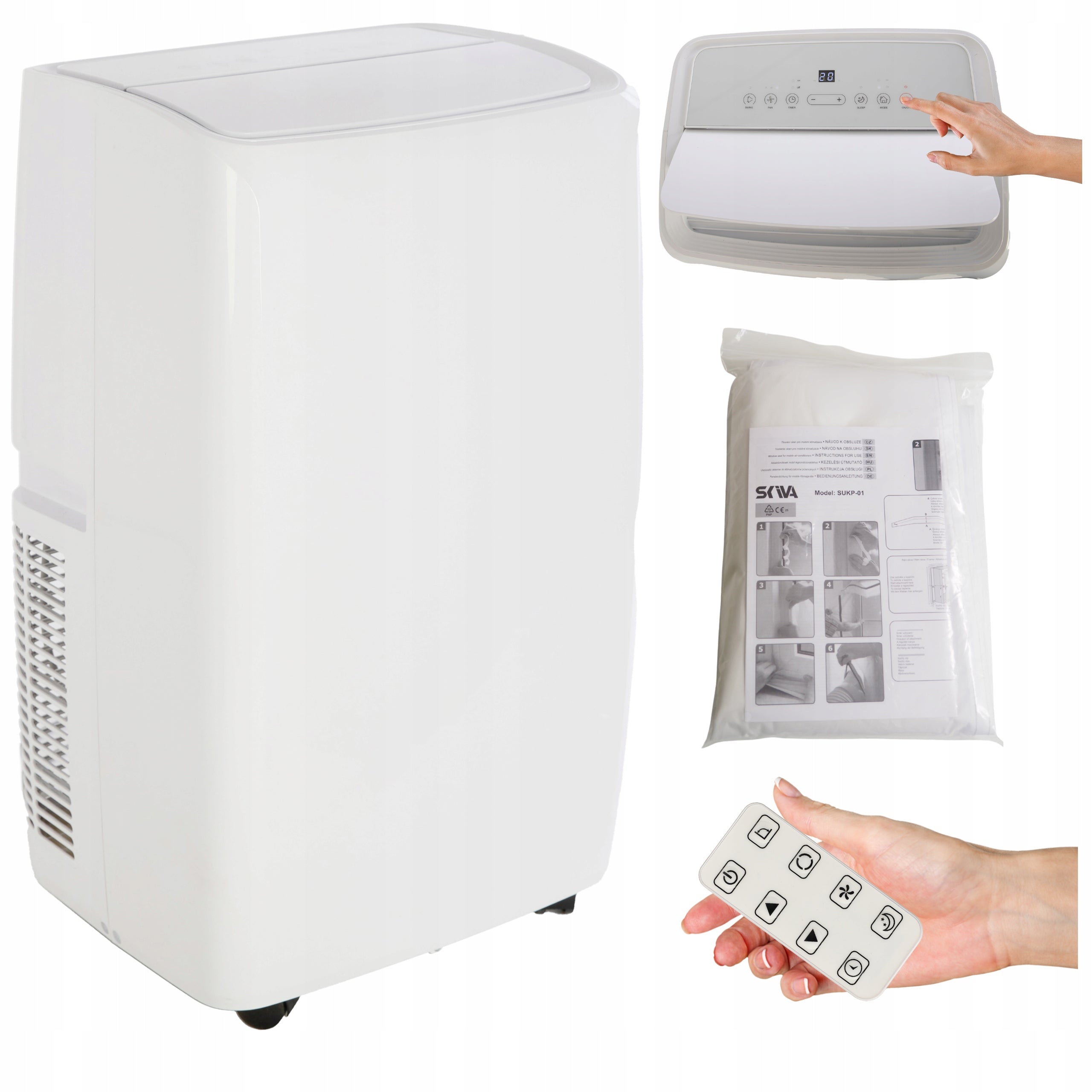 Air Conditioner 14000BTU Portable 4kW Dehumidifier 400m3/h + Gasket