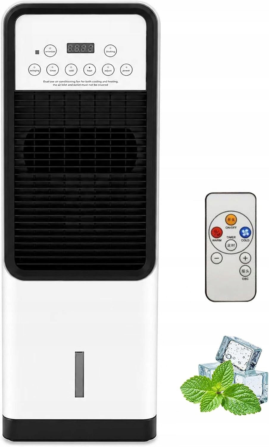 Air Conditioner 3in1 Water Fan Humidifier Heater 2L Set Cartridges + Remote Control Brand Adamanta