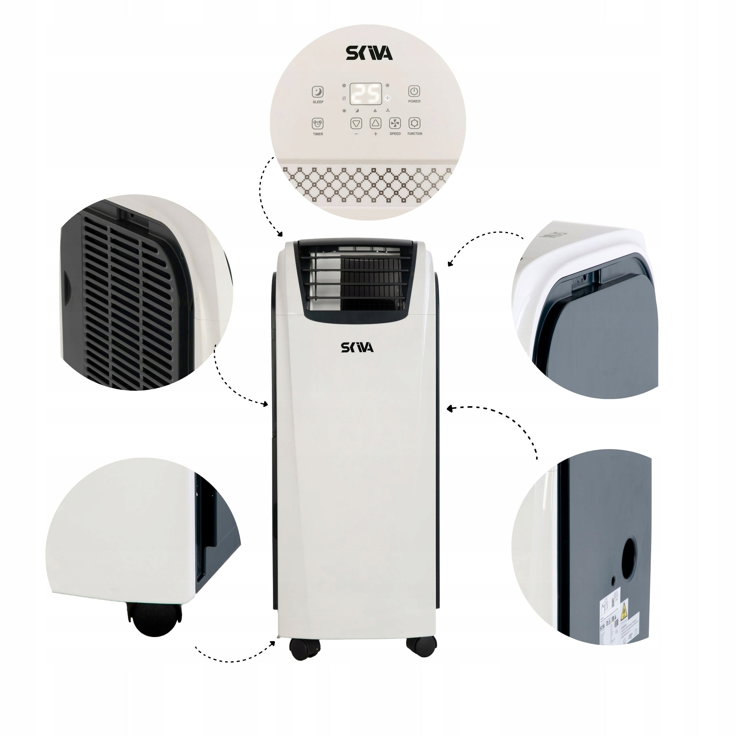 Air Conditioner 4in1 Heating Function 12000BTU 450m3/h + Window Seal Control with the remote control