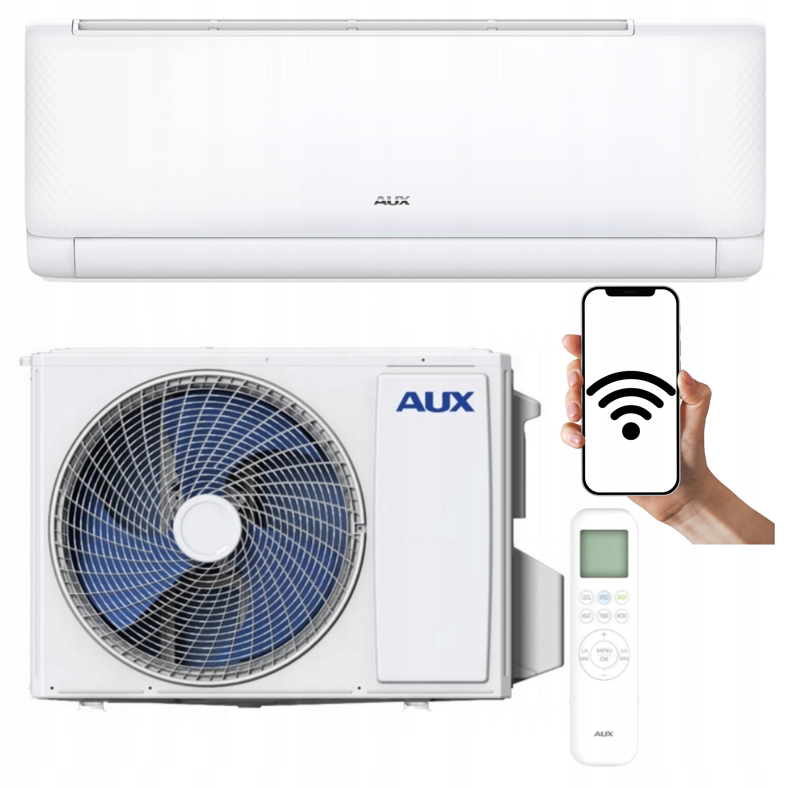 Air Conditioner AUX Q-Smart ECO 3,5kW WIFI WALL AIR CONDITIONING FOR HOME OFFICE