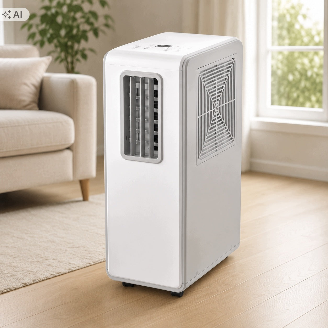 Air Conditioner Compact Cooling and Ventilation Portable Mobile White Brand no brand