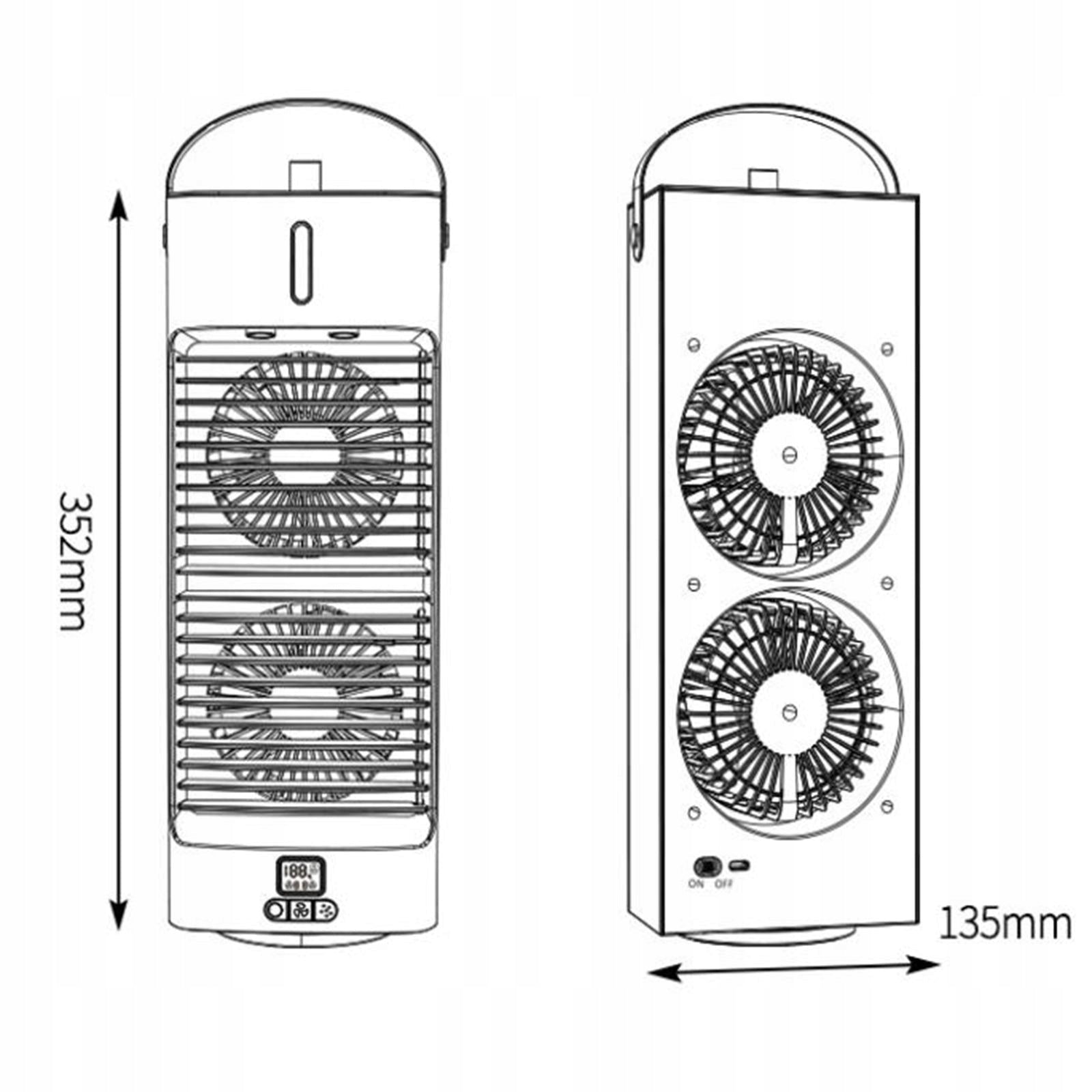 Air Conditioner Cooling Portable with Night Light Adjustable 3 Speeds Medical device type accessories for a medical device or a product without an intended medical purpose