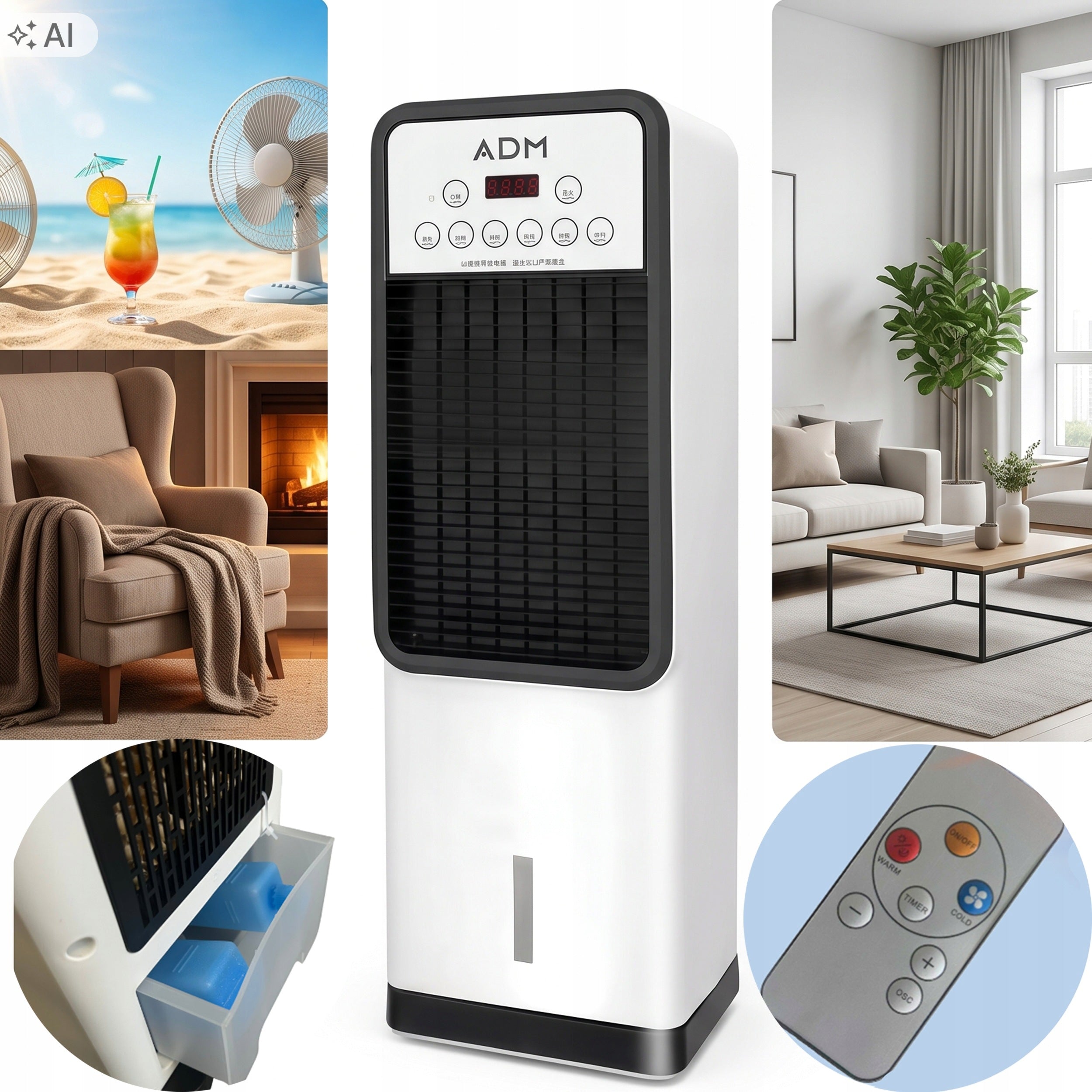 Air Conditioner Heater ADM 546 4in1 Air Purification and Humidification 1800W