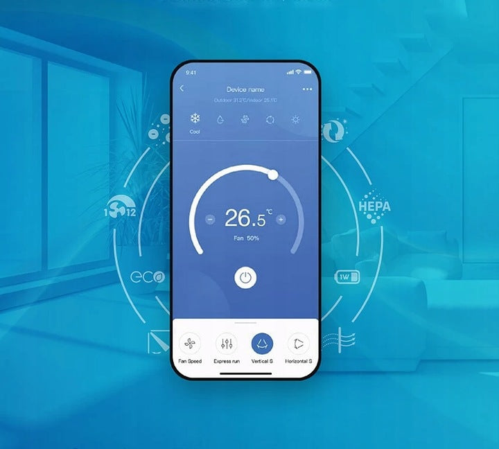 Air Conditioning Air Conditioner Kaisai ICE Black 2,6kW Black Winter Package Heating power 2900 W