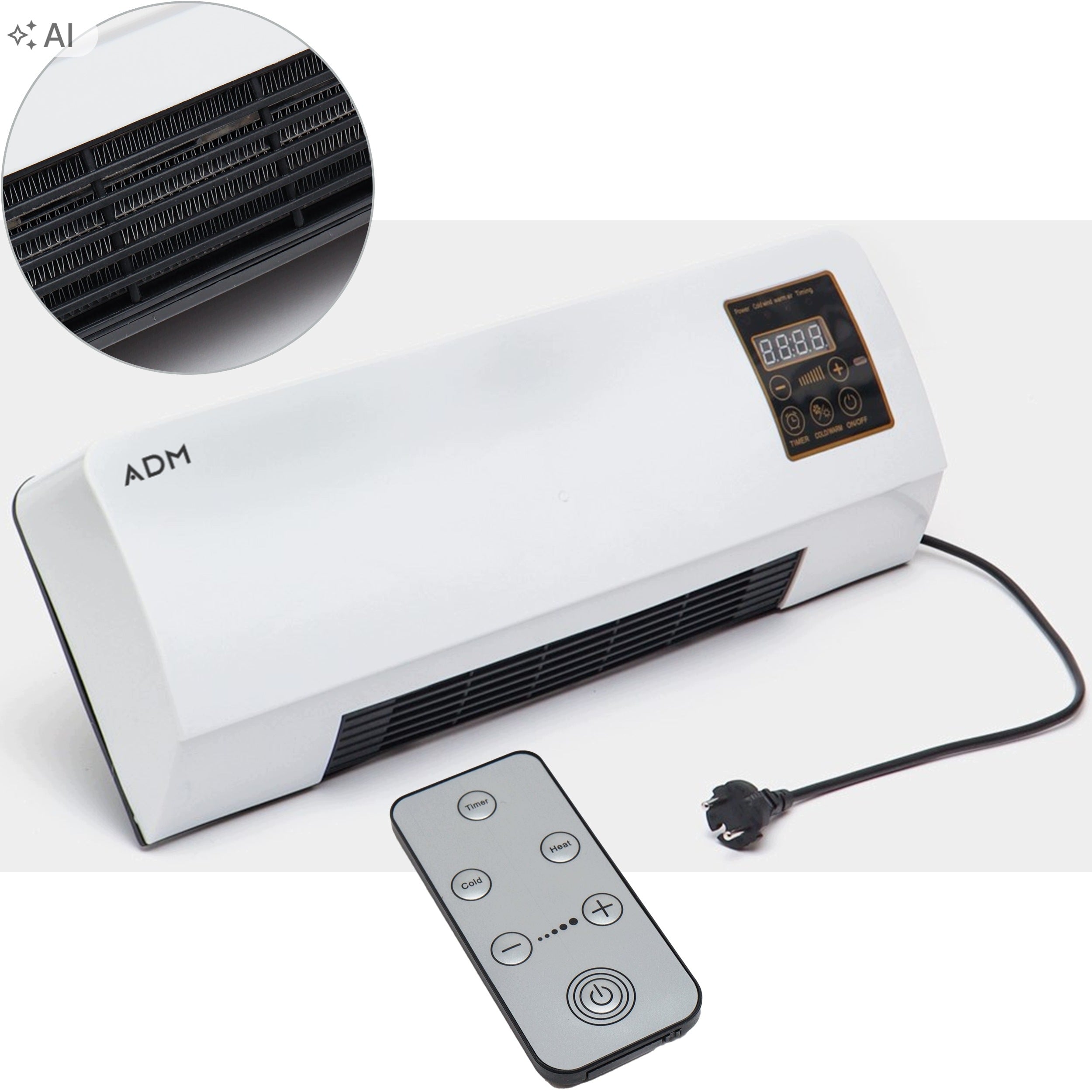 Air Curtain ADM 2069 2in1 Fan And Heater 1200W Home And Office