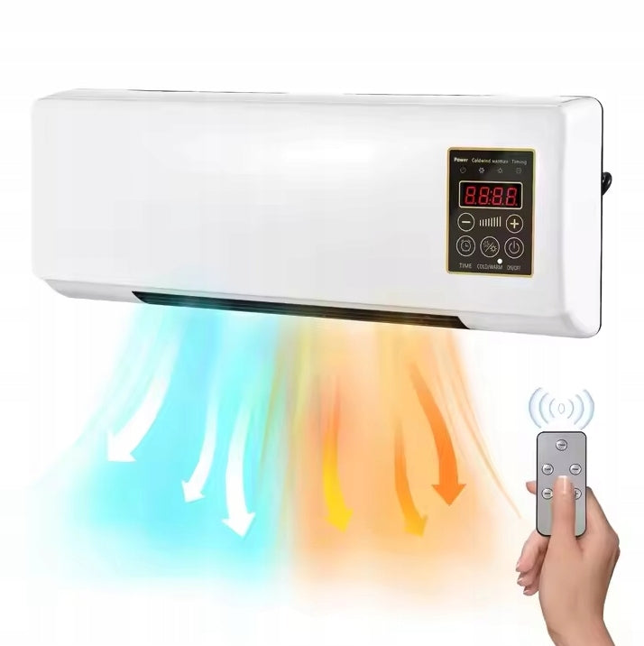 Air Curtain with Heater Remote Control Air Conditioning Windmill Fan