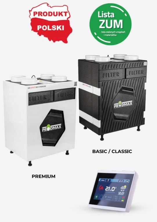 Air Expert recuperator 600V B Recuperation Control panel MECHANICAL VENTILATION Manufacturer code REKUPERATOR AIR EXPERT 600EPP B-V