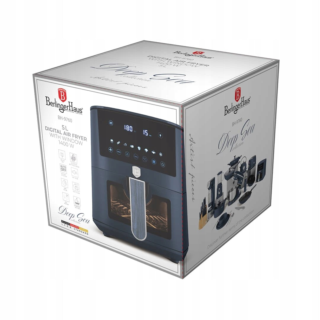 Air Fryer, 5 L, Matte Blue | Berlinger Haus BH9760 Brand Berlinger Haus