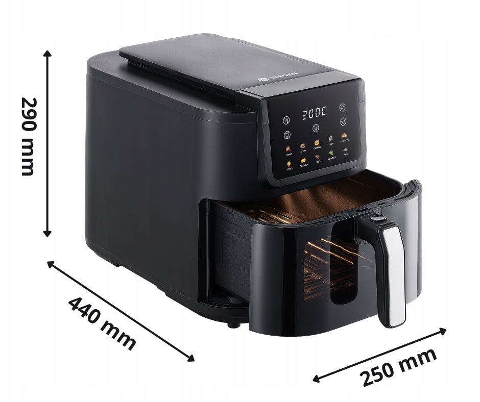 Air Fryer Fat Free Air Fryer BYRGEN Fryer 8L Large Drawer Window Model Frida