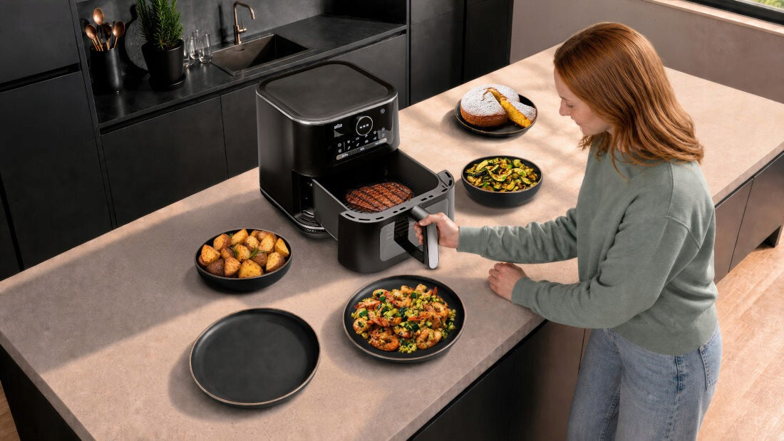 Air Fryer Fat Free Fryer BRAUN MultiFry 7 HF7076BK 8l Dominant color black