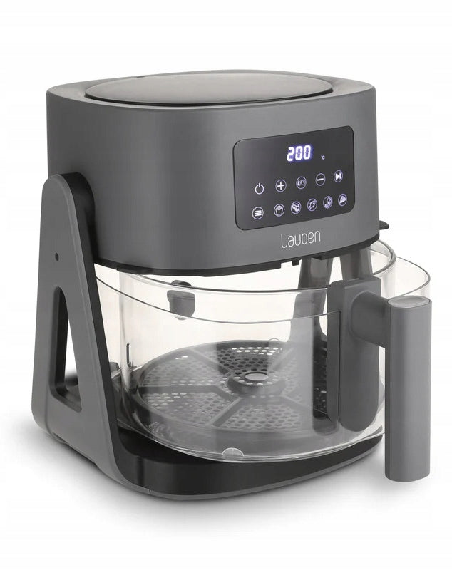 Air Fryer Fat Free Grill 3in1 Glass Basket + Pan Packaging status original