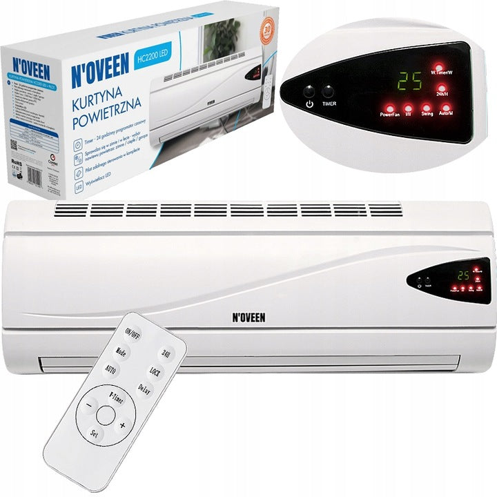 Air Heating Curtain Wall Heater N'oveen HC2200 LED 2000 W