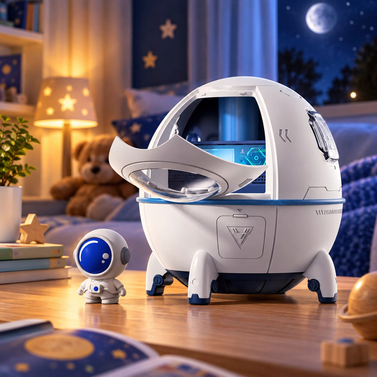 Air Humidifier Astronaut LED Night Light for Kids Colors Medical device no