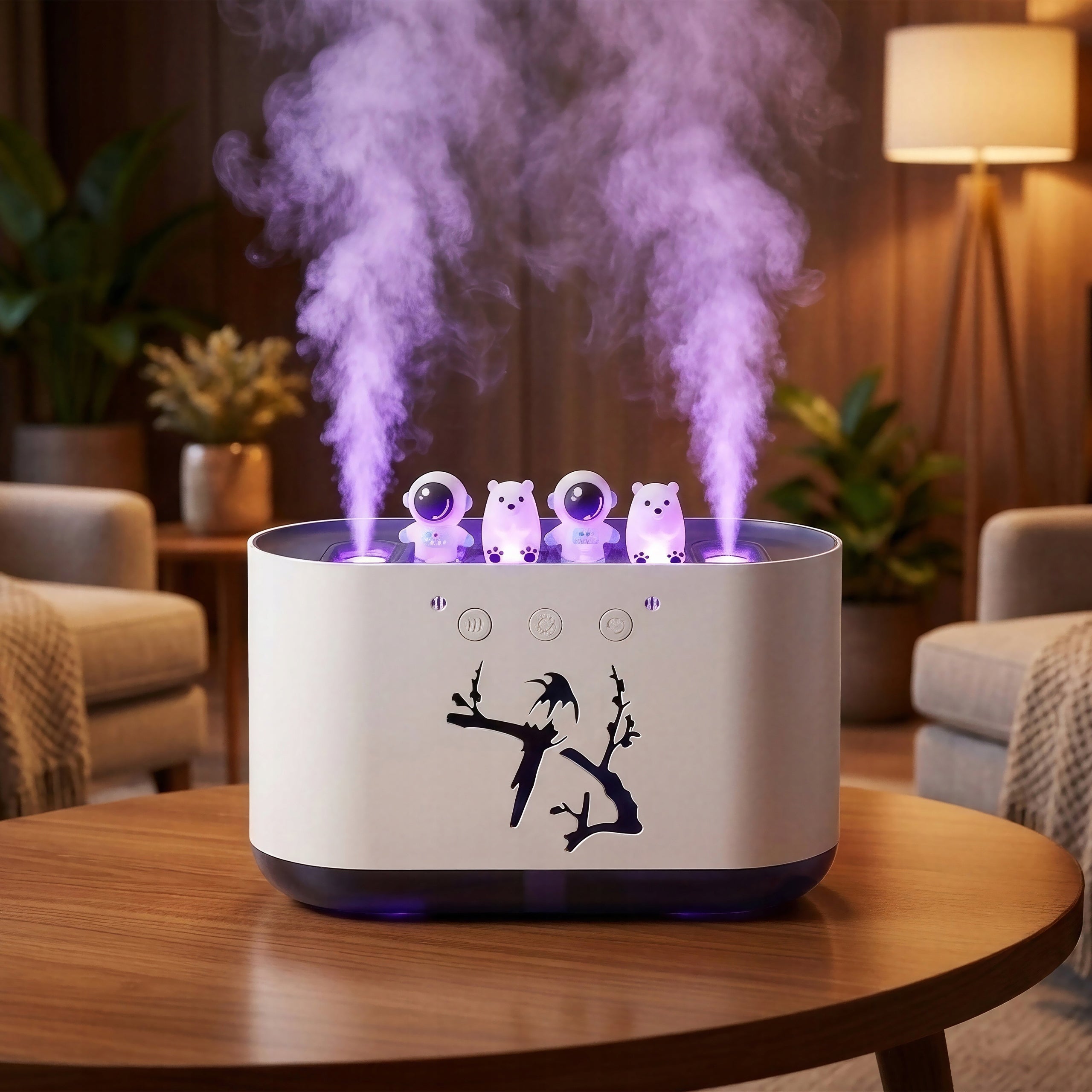 Air Humidifier Fragrance Diffuser Quiet Night Light Glowing LED Packaging status original