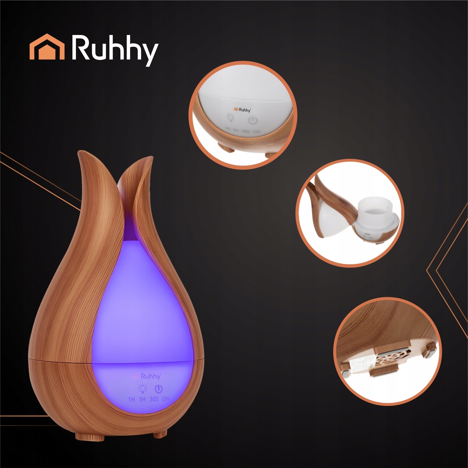 Air Humidifier Ultrasonic Fragrance Diffuser Aromatherapy LED Remote Control Packaging status original