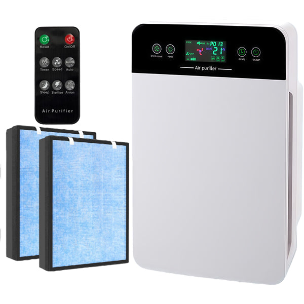 Air Purifier Automatic 7in1 Ionization Sterilization 2× HEPA Filter Medical device no