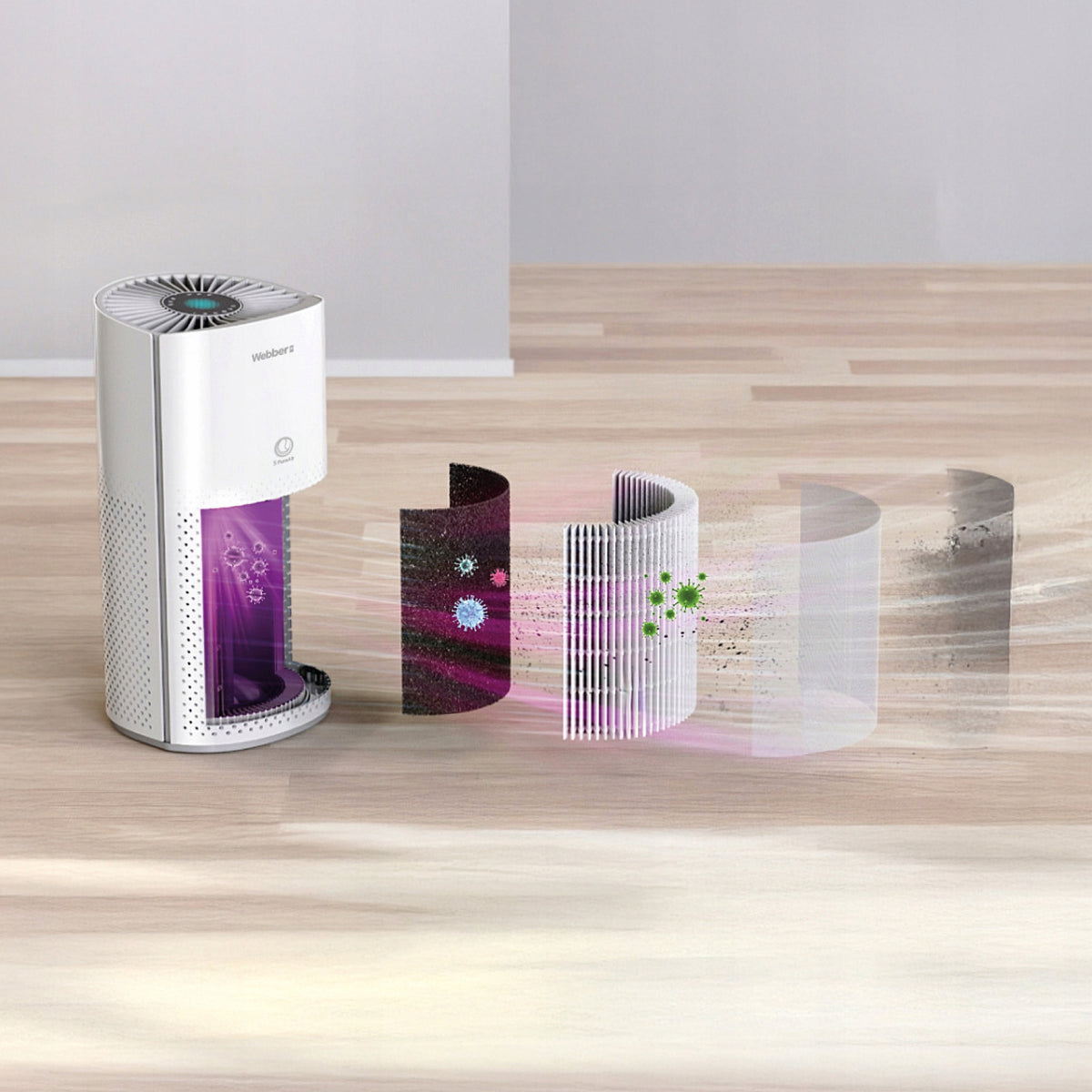 Air Purifier Filter Webber AP8550 HEPA 13 PRO 5 PureAir Packaging status original