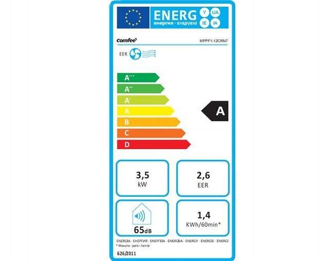 Air conditioner 12 000 BTU Comfee MPPF1-12CRN7 3500 W 41m² APP WiFi Type air conditioner
