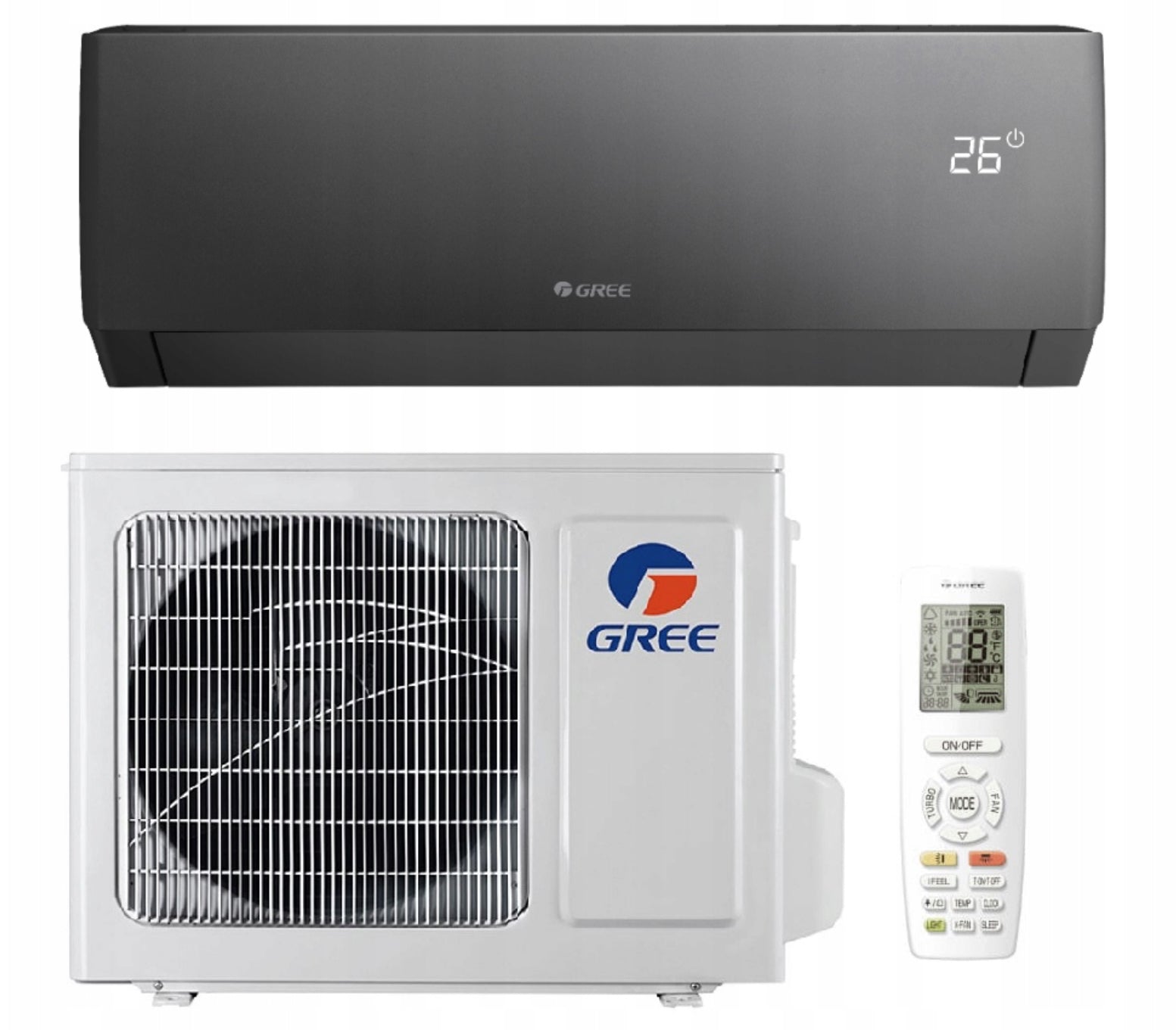 Air conditioner Gree Pular PRO Dark Black GWH12AGC-K6DNA4F 3,5kW set Manufacturer code GWH12AGCXF-K6DNA4F