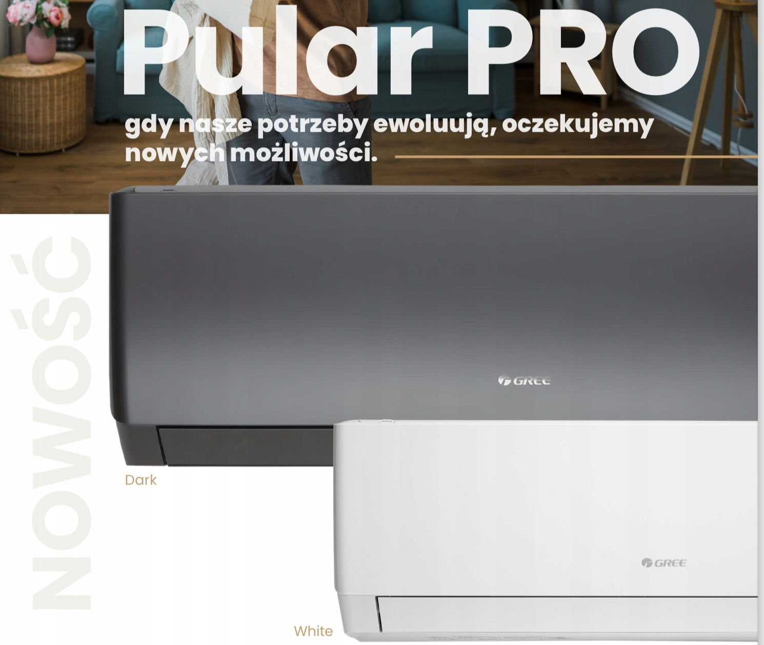 Air conditioner Gree Pular PRO Dark Black GWH12AGC-K6DNA4F 3,5kW set Packaging status original