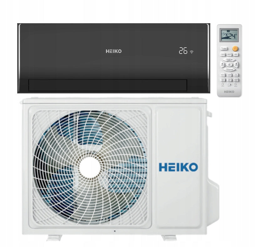 Air conditioner Heiko Rosa Black 3,2 kW WiFi R32