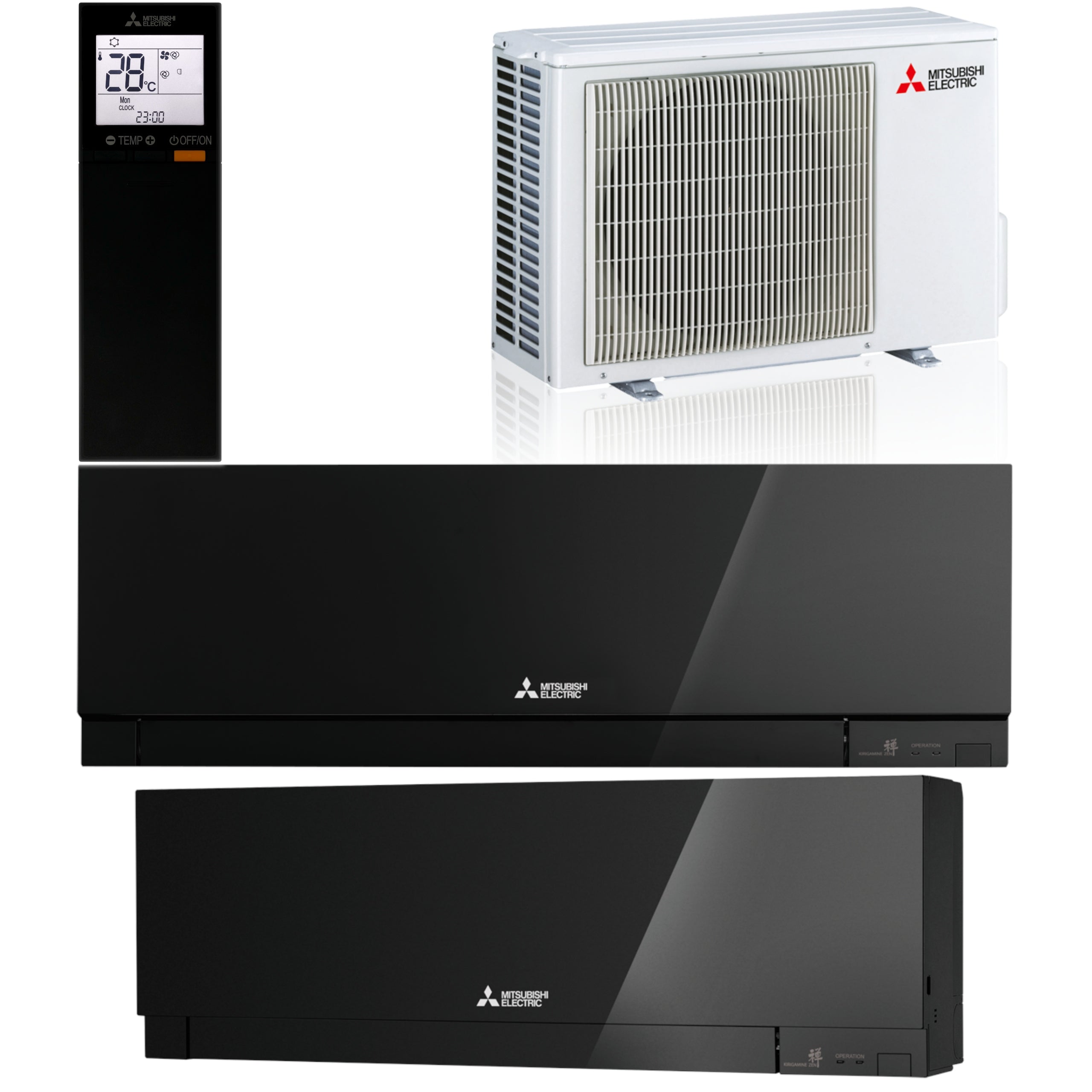 Air conditioner Mitsubishi Premium MSZ-EF 3.5 kW set black heating WIFI Packaging status original