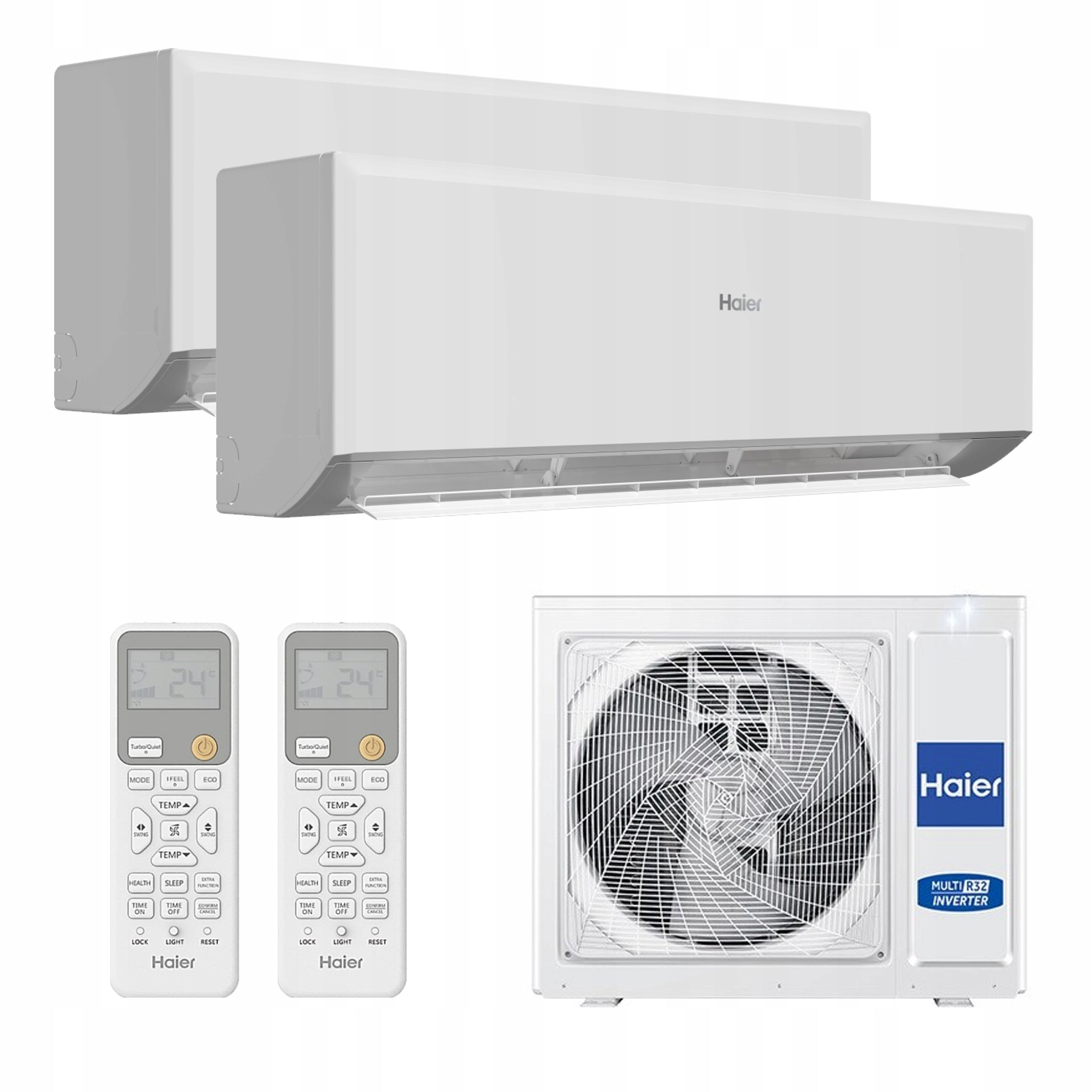 Air conditioning HAIER 2x2,6kw Revive Plus Efficient Wifi 50m2 house 5kW Multisplit
