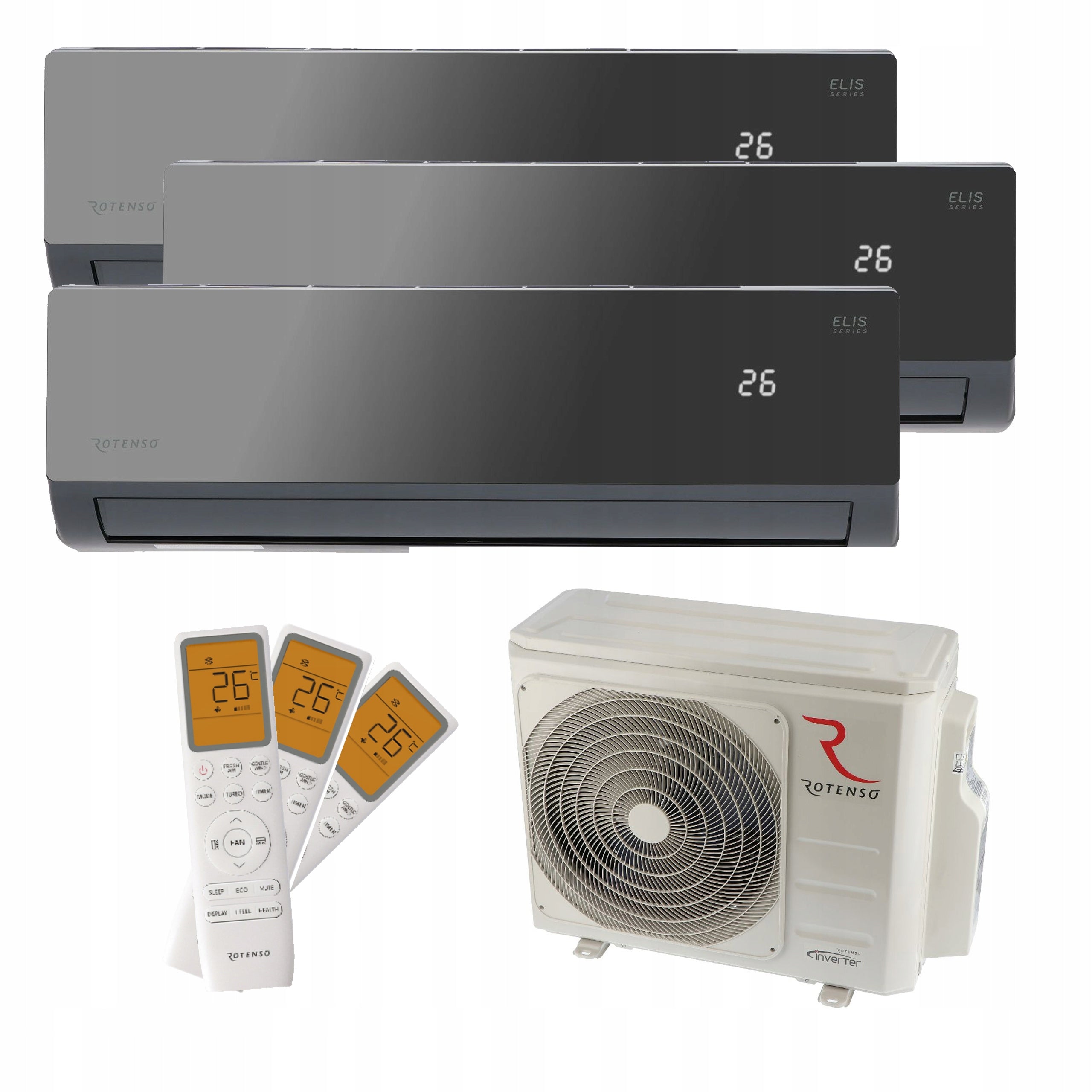 Air conditioning Multisplit ROTENSO 2x2,6+3,5kW ELIS X WIFI for apartment 90m2