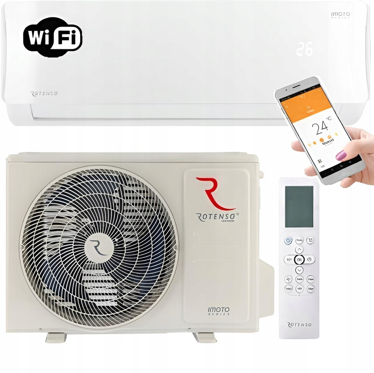 Air conditioning Rotenso Imoto X 3,5kW WI-FI 4D, IONIZATION, HEATERS, Hepa filter