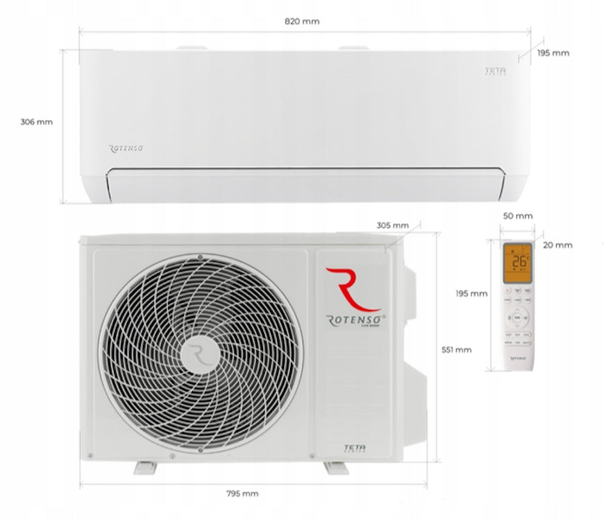 Air conditioning Rotenso Teta 3,5kW Manufacturer code TA35Xi R16/TM35Xi R16+ZESTAW