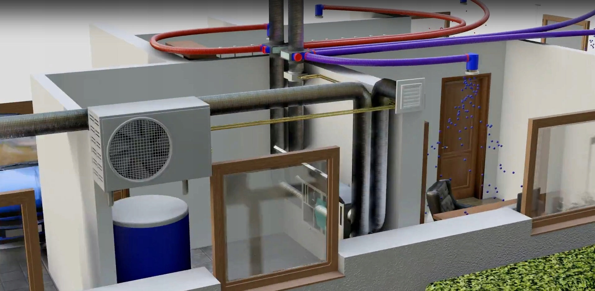Air conditioning ventilation design - recuperator Manufacturer code PROJEKT 1