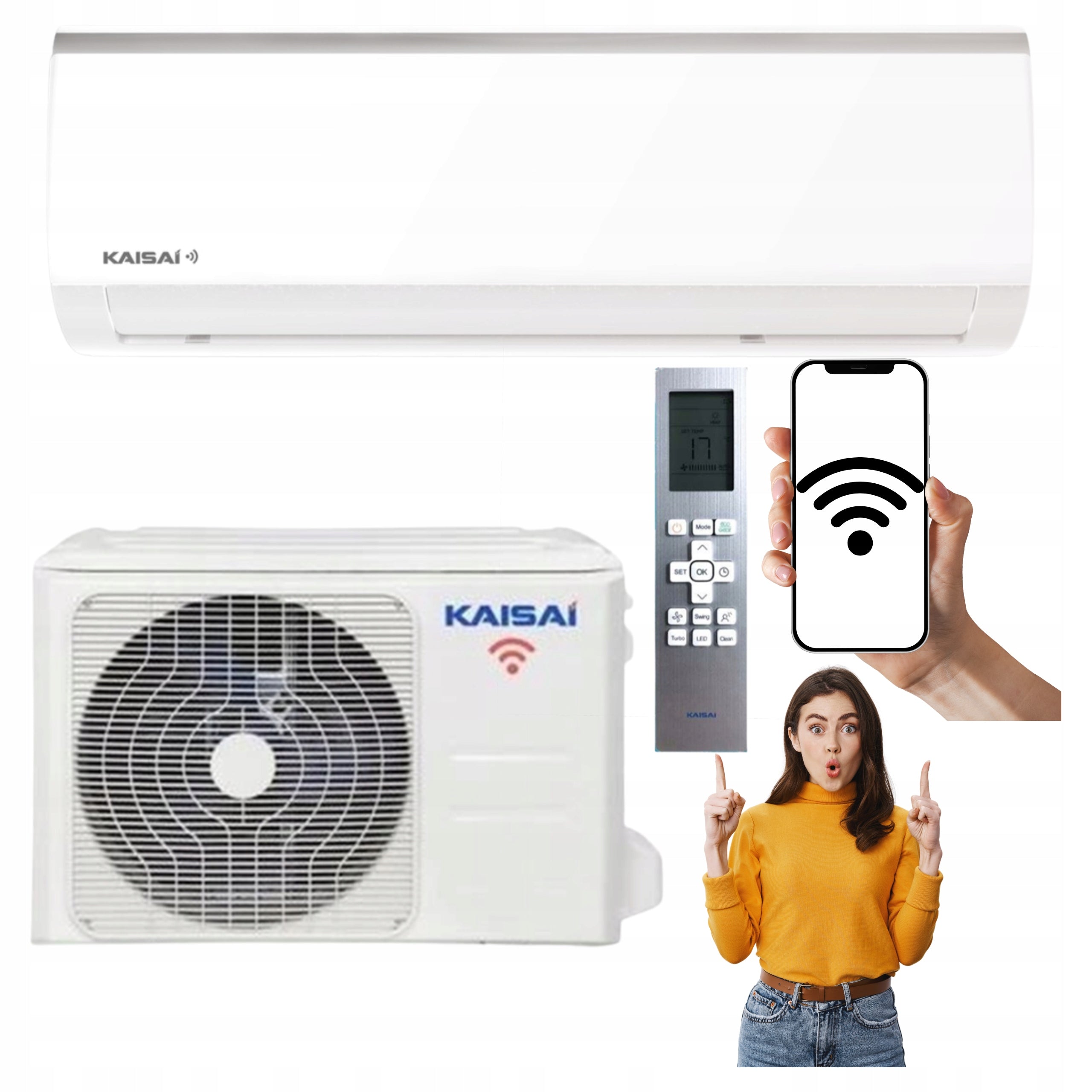 Air conditioning with WI-FI KAISAI FLY 3,5 kw QUIET EFFICIENT AIR CONDITIONER FOR HOME