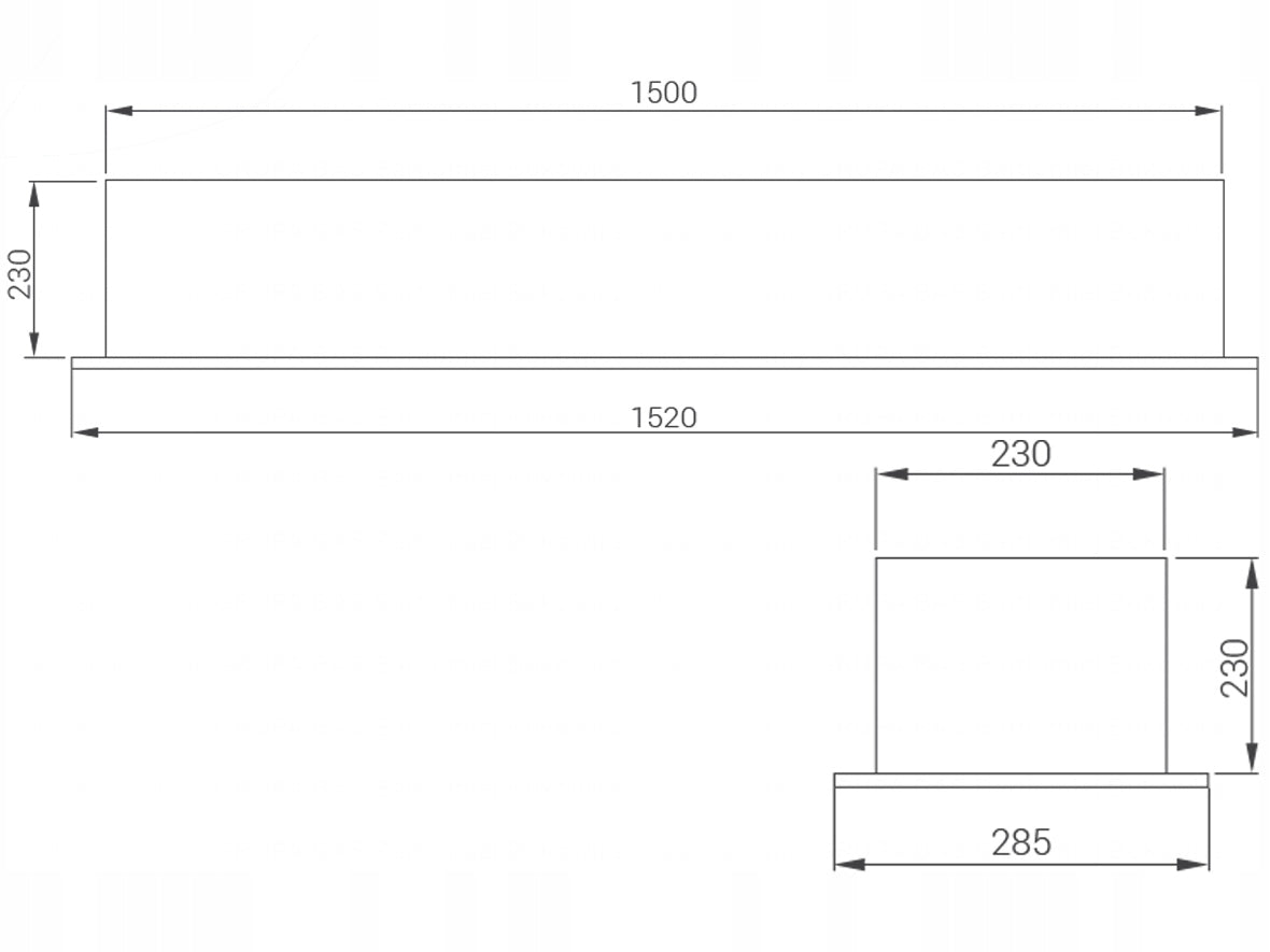 Air curtain 150cm without heater for ceiling installation Manufacturer code FK150ZS