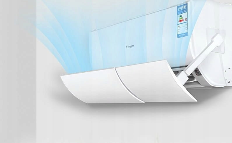 Air flow steering wheel for air conditioner, adjustable, fairing Dominant color white