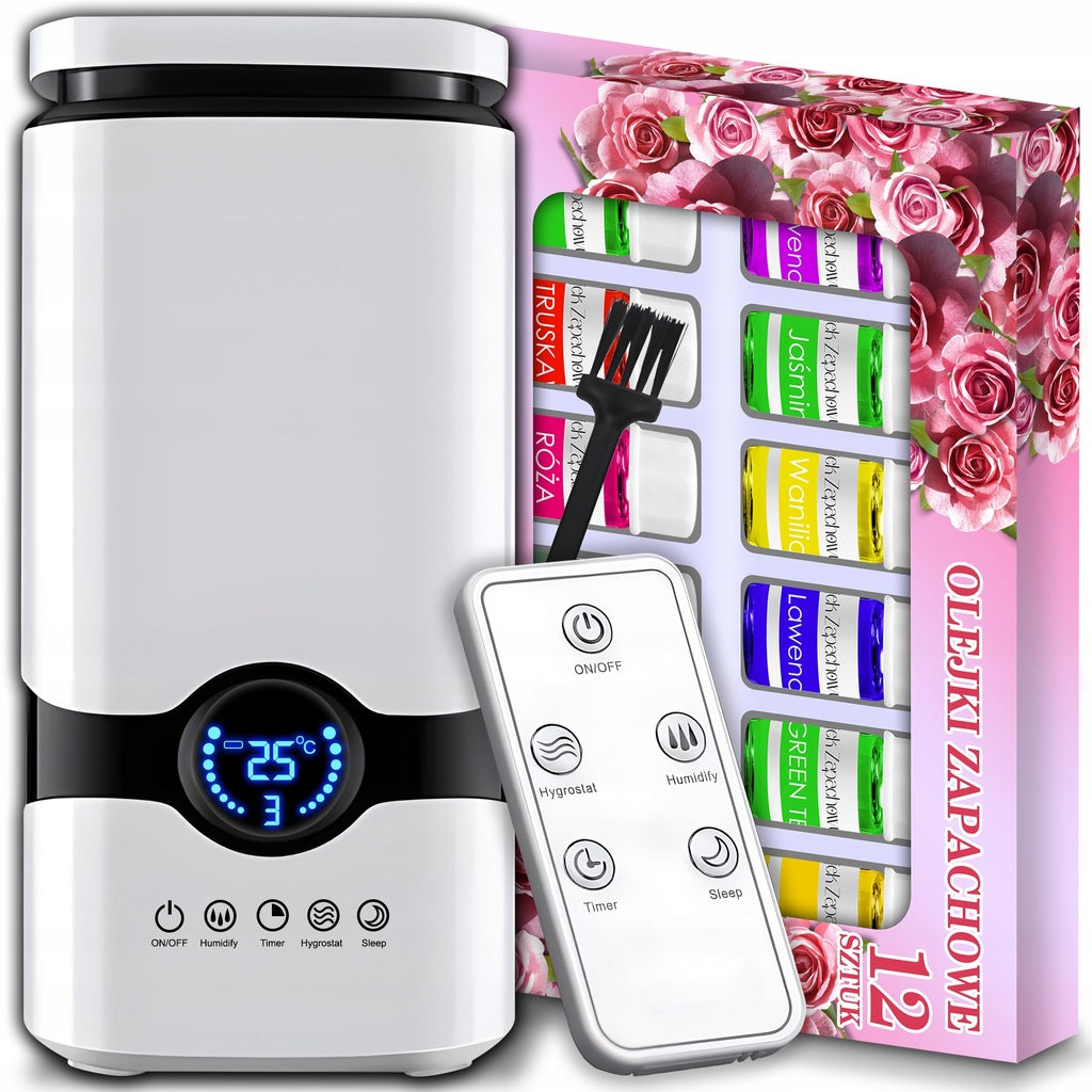 Air humidifier AUTOMATIC + AROMATHERAPY 3in1 +12 OILS FILTER PILOT