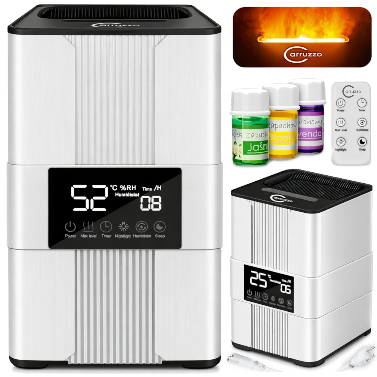 Air humidifier AUTOMATIC AROMATHERAPY 5in1 LED +3 OILS FILTER PILOT