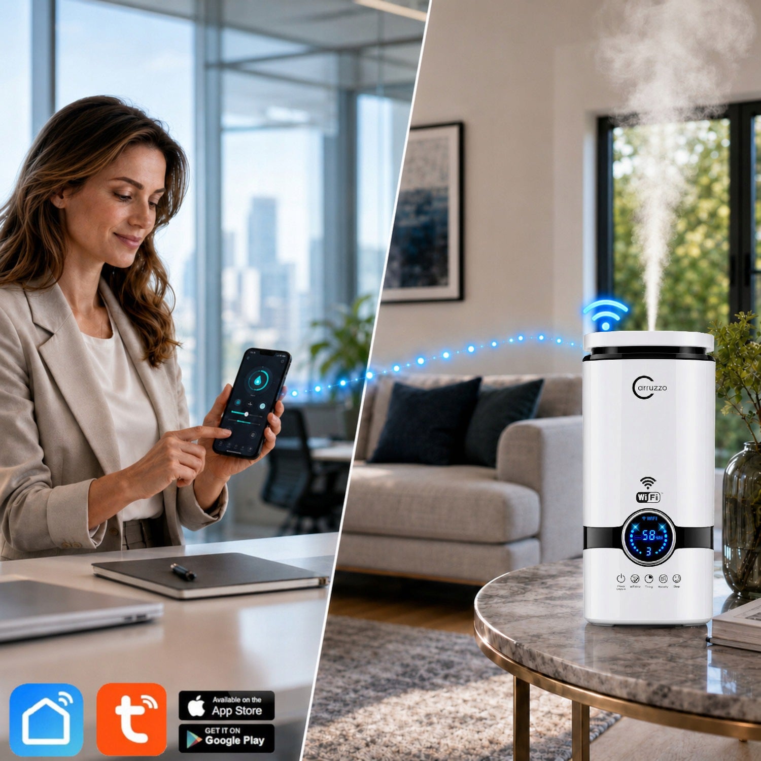 Air humidifier SMART HOME+ WIFI automatic AROMATHERAPY OILS PILOT Packaging status original
