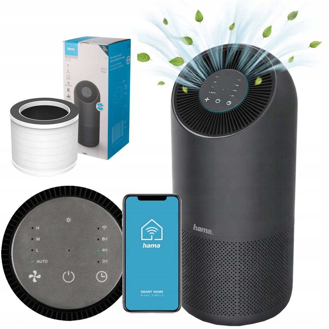 Air purifier Hama with smart wifi application auto 65 m2 HEPA filter