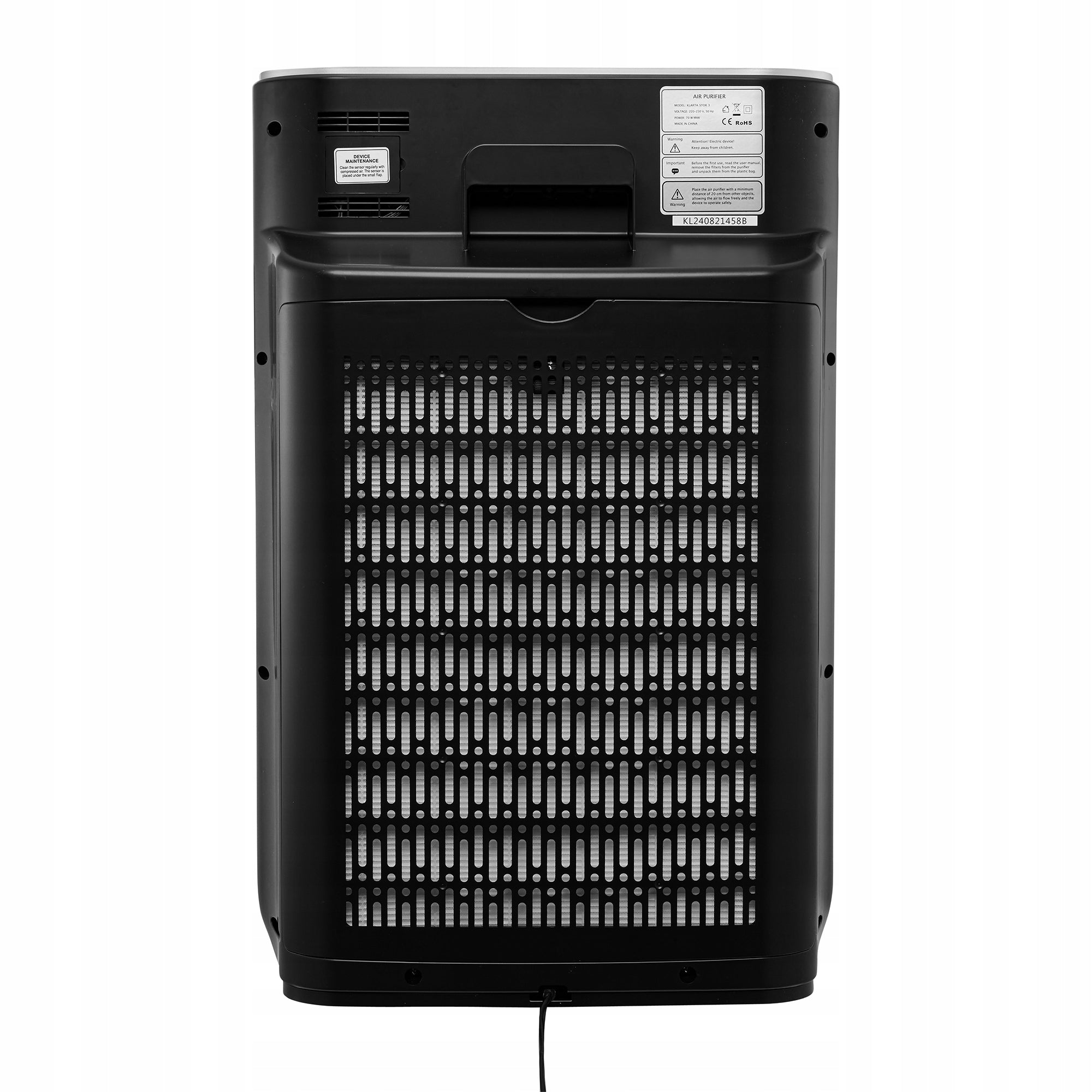 Air purifier Klarta Stor 3 Black 80m² H13 Manufacturer code KL-AP-0068