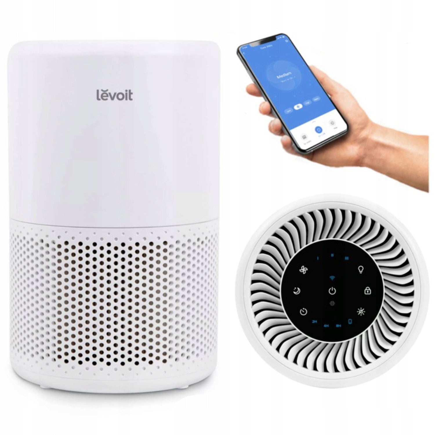 Air purifier Levoit Core 200S HEPA for allergy sufferers quiet 35 m2 smart