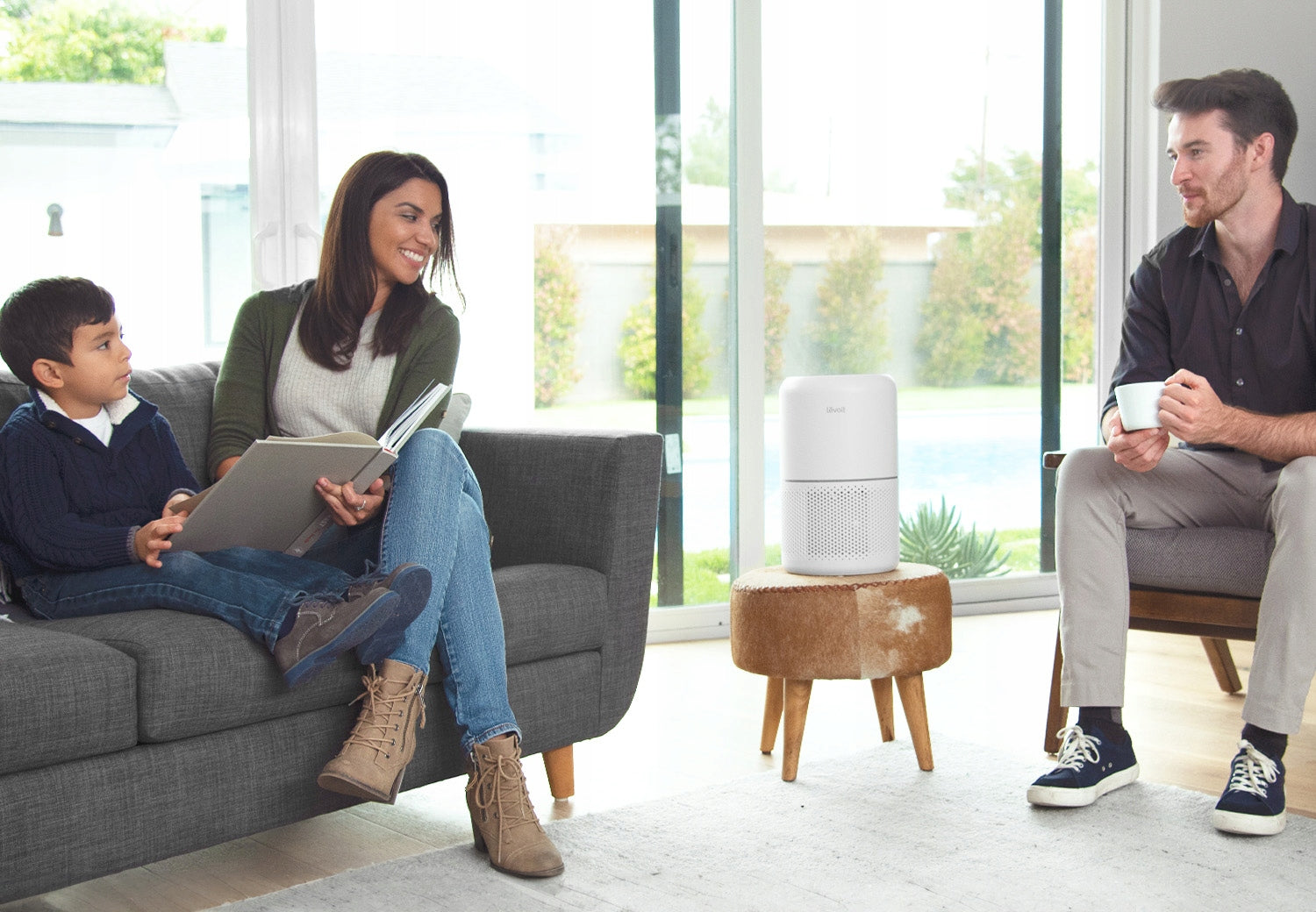 Air purifier Levoit Core 300 HEPA for allergy sufferers 40 m2 silent timer Dominant color white
