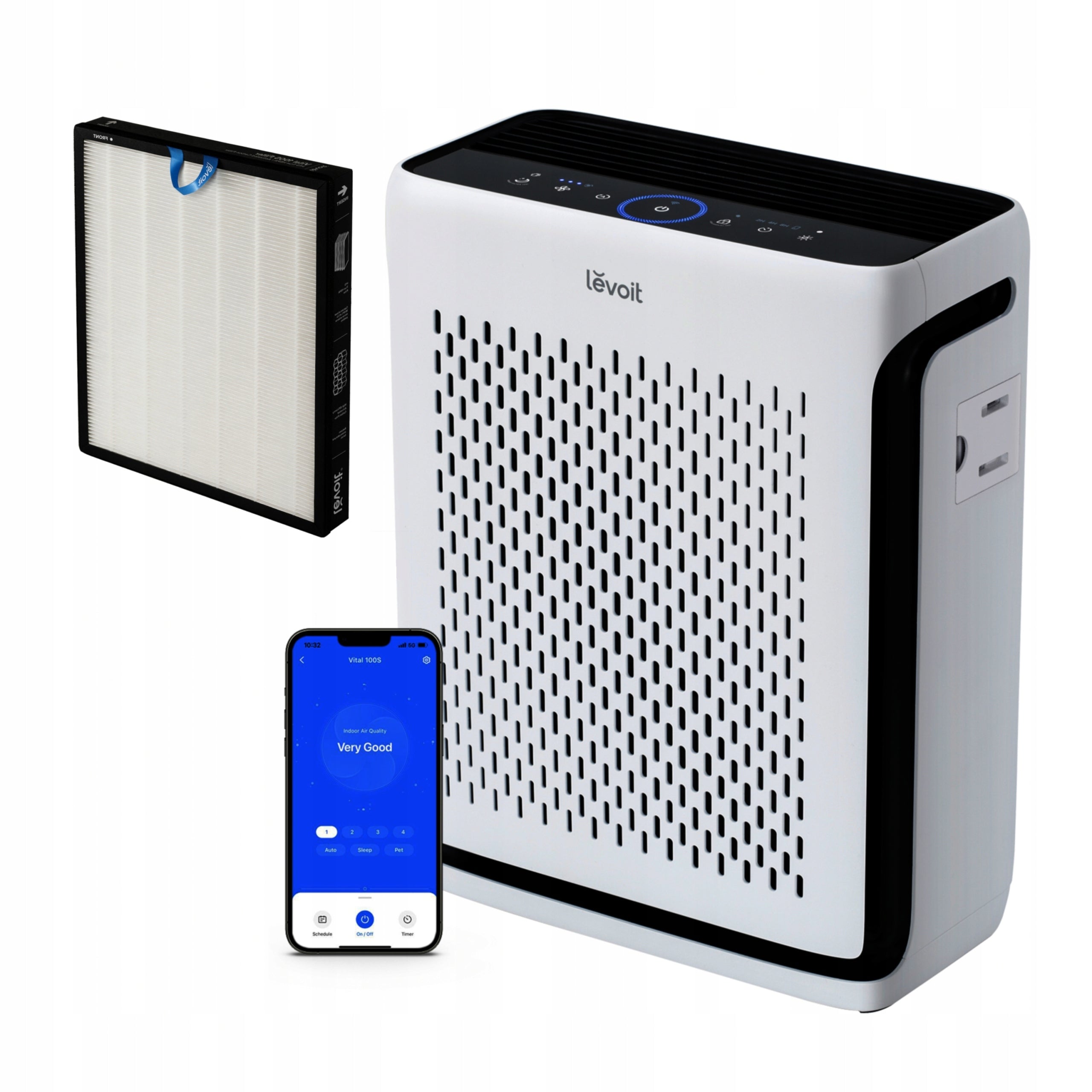 Air purifier Levoit Vital 100S HEPA for allergy sufferers quiet 52 m2