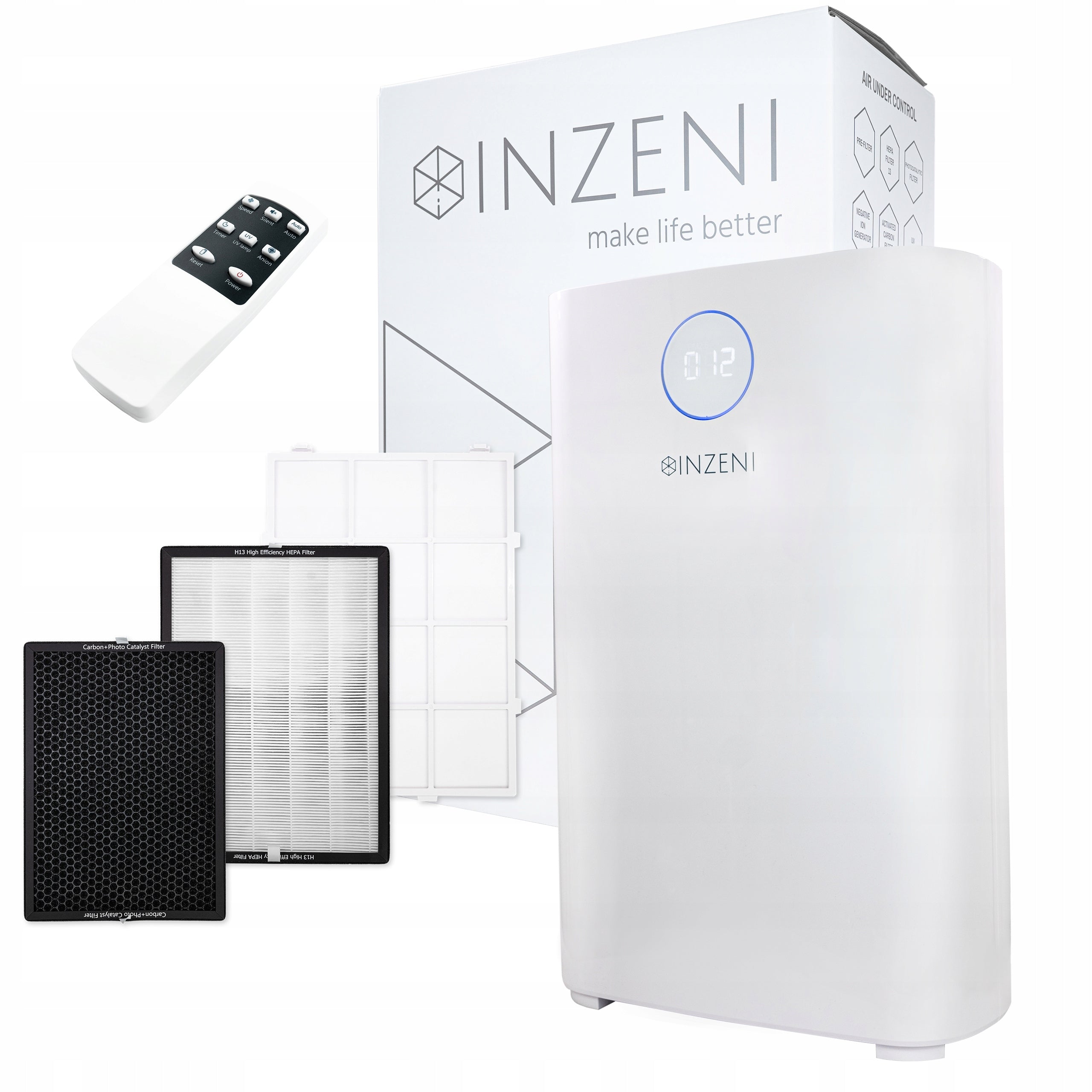 Air purifier for ALLERGY ionizer, HEPA13, UV, Application INZENI