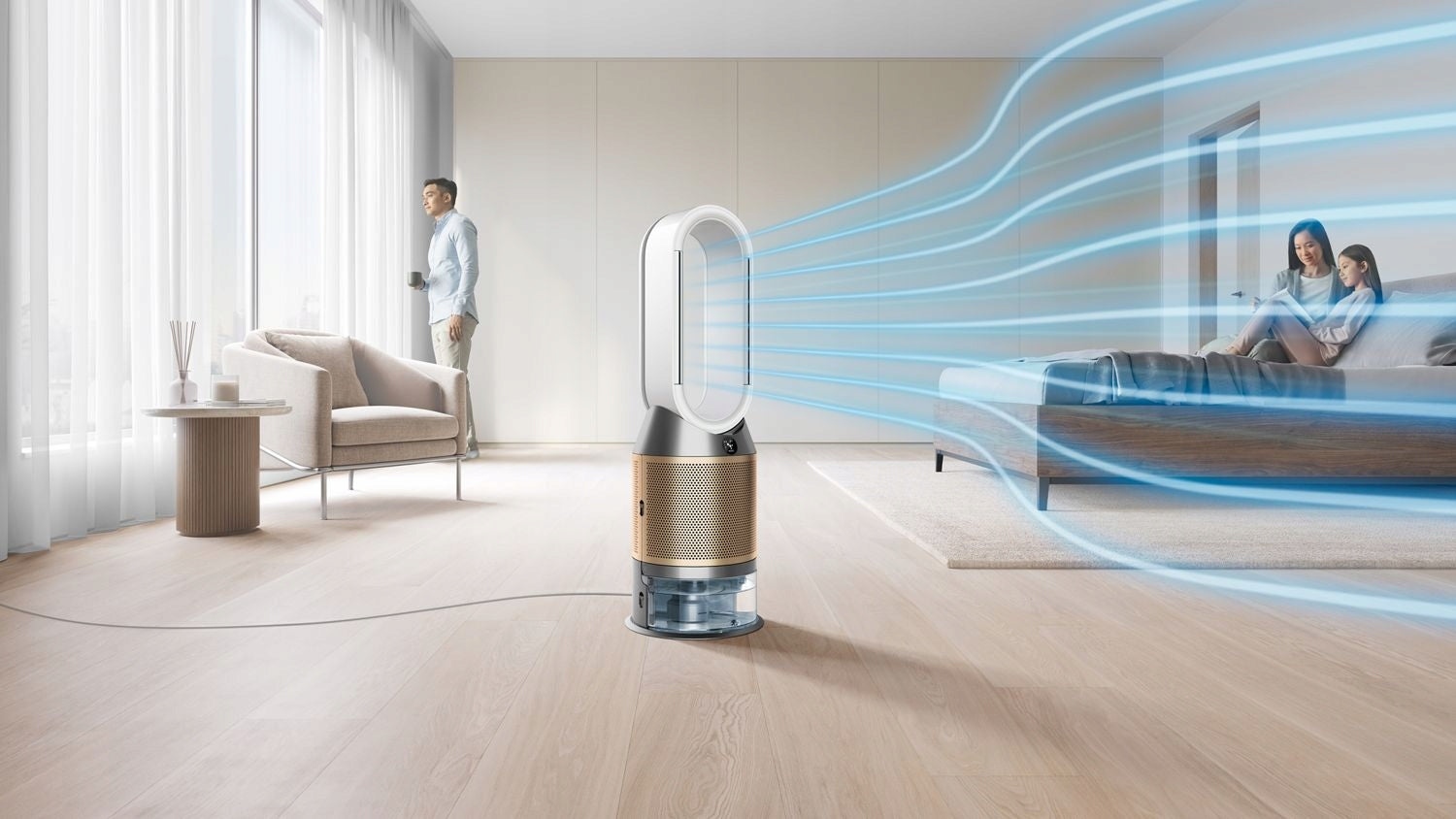 Air purifier with humidification function Dyson Humidify+Cool PH2 De-NOx Maximum efficiency 1400 m³/h
