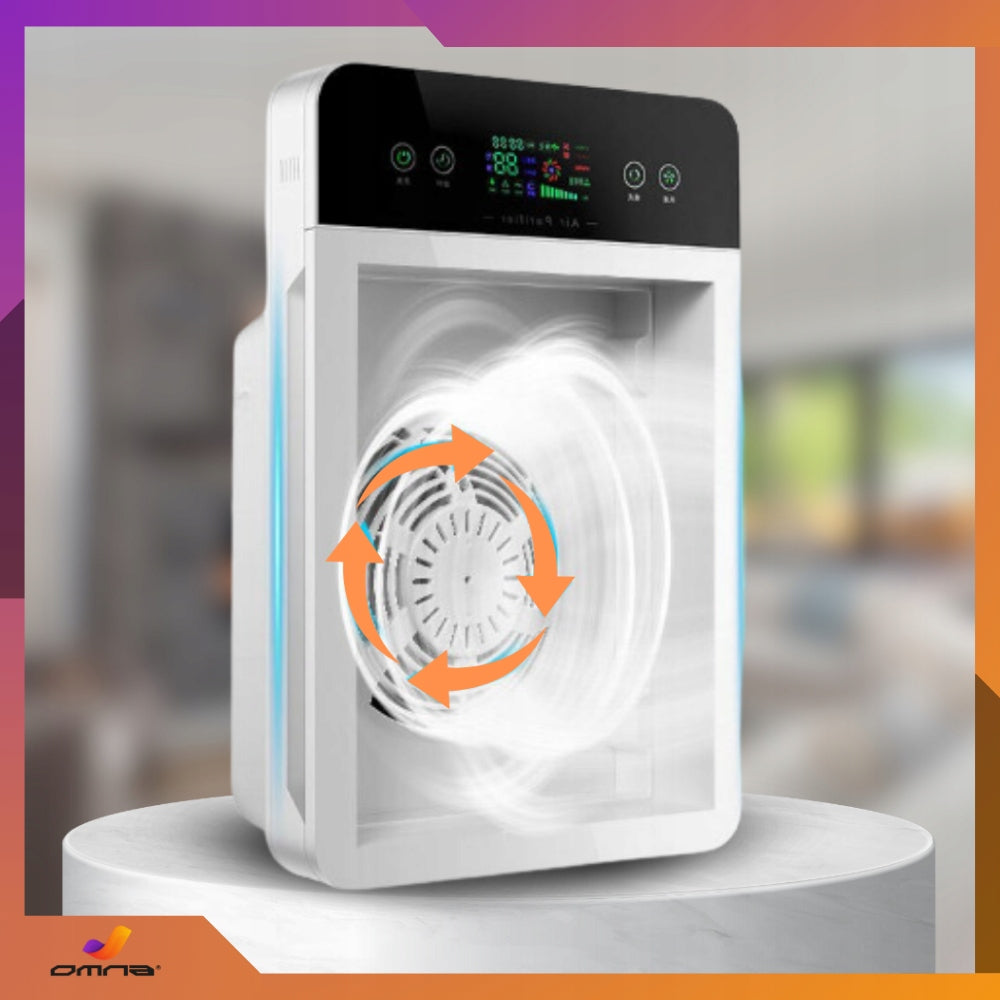 Air purifier with ionizer large for allergy sufferers hepa ions UV-C lamp Power 45 W