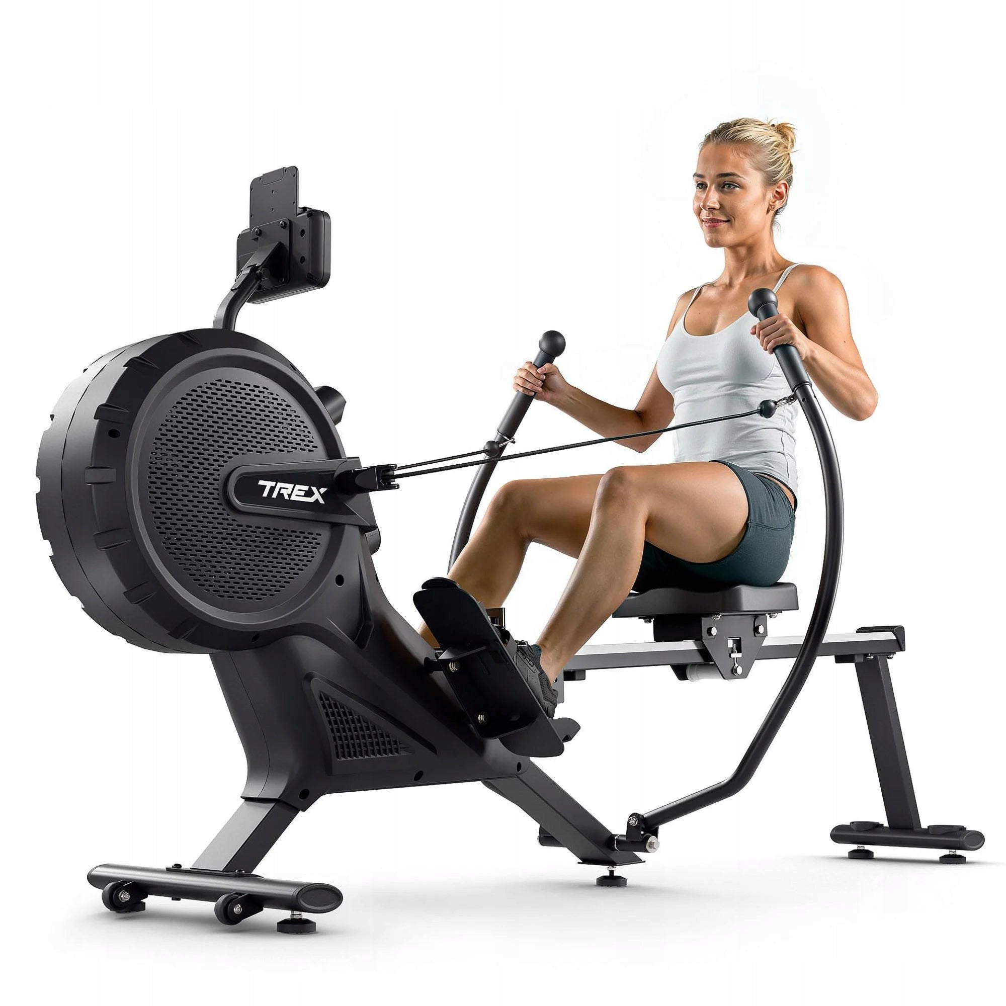 Air rowing machine magnetic training ergometer for exercise Trex Sport
