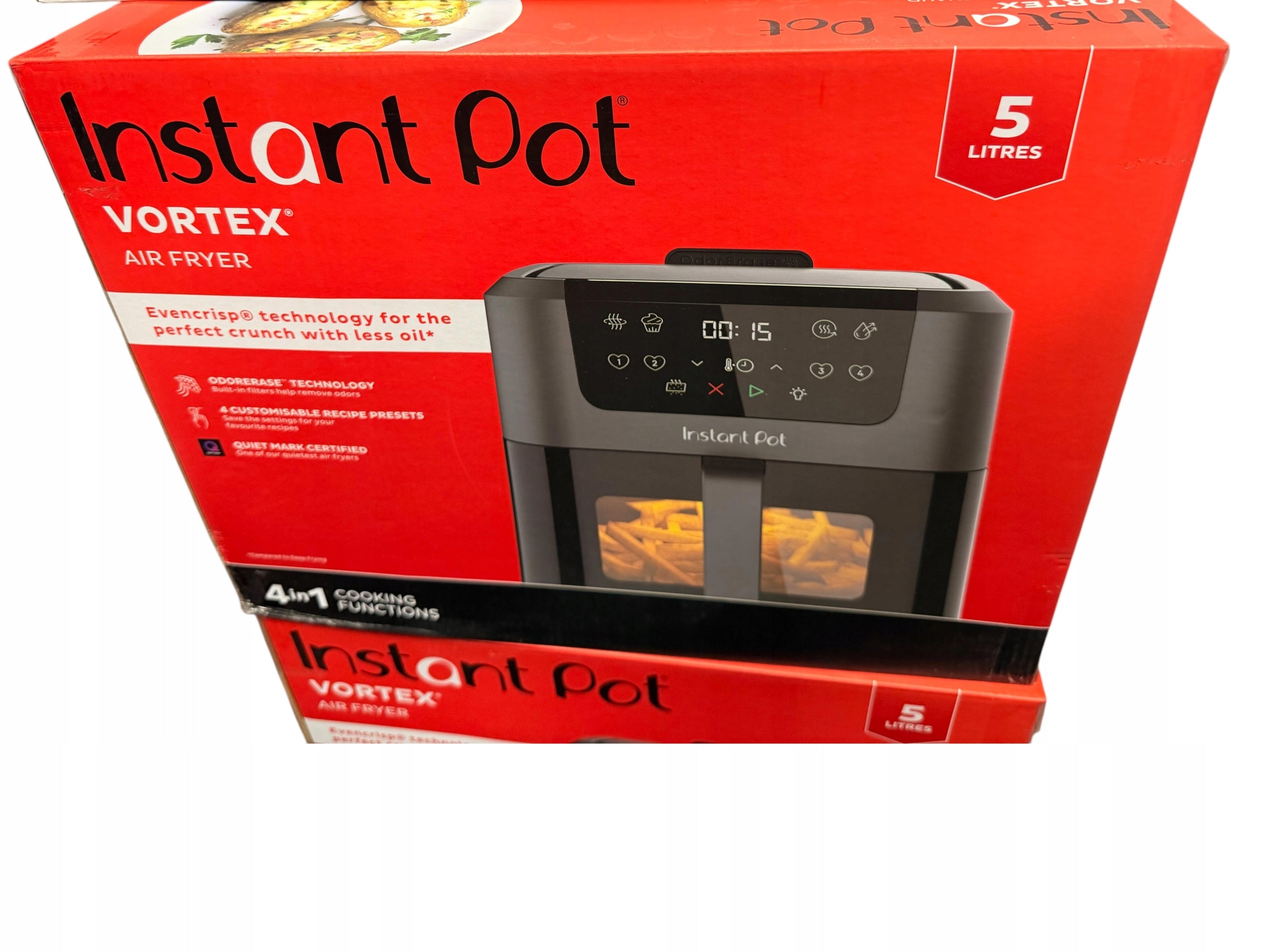 AirFryer Instant Pot Vortex Compact 5L Fat Free Fryer 4in1 Black