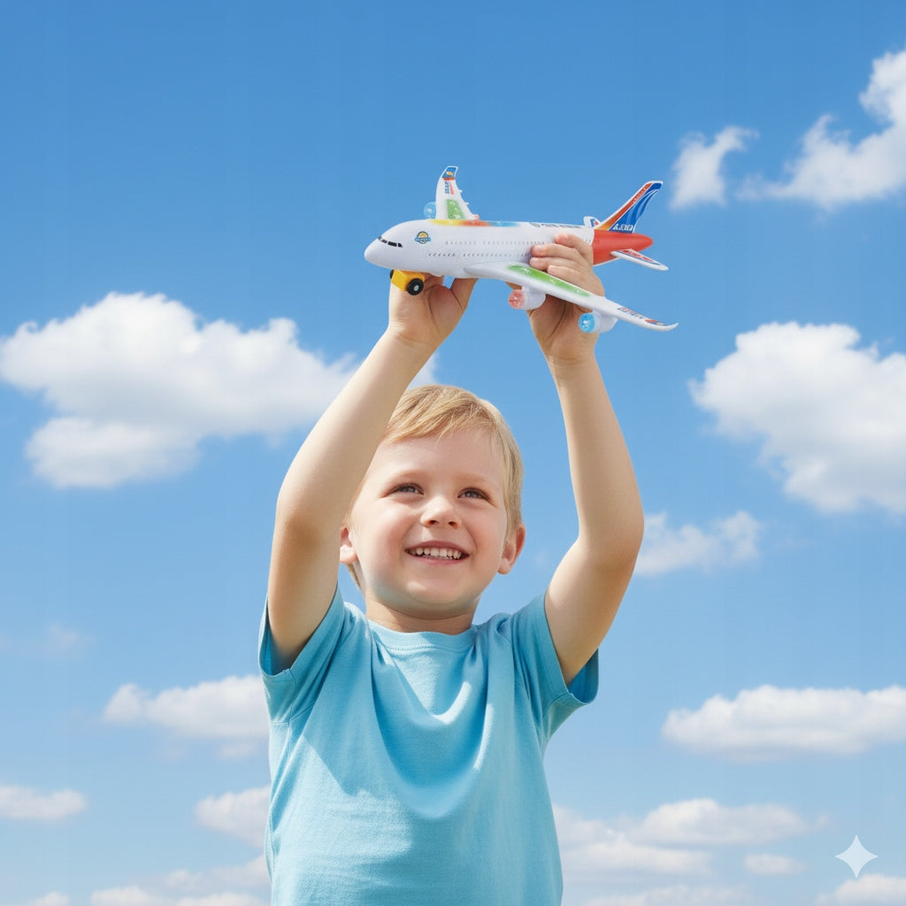 Airbus interactive airplane glows game rides sound and light effects Brand Skleplolki