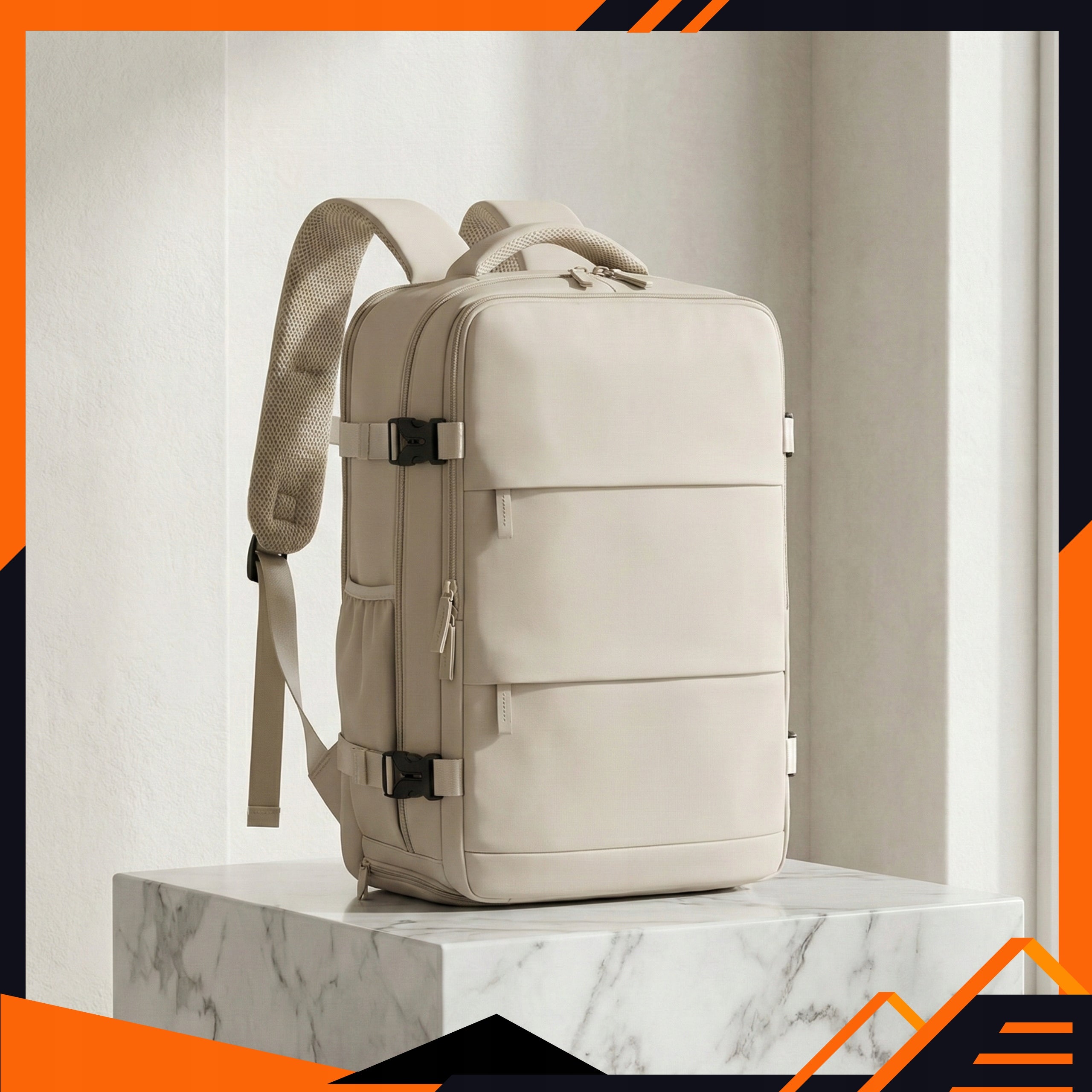 Airplane Backpack 40x25x20Ryanair Wizzair Hand Luggage Cabin Beige Manufacturer code Plecak Podróżny Do Samolotu Beżowy Vedor