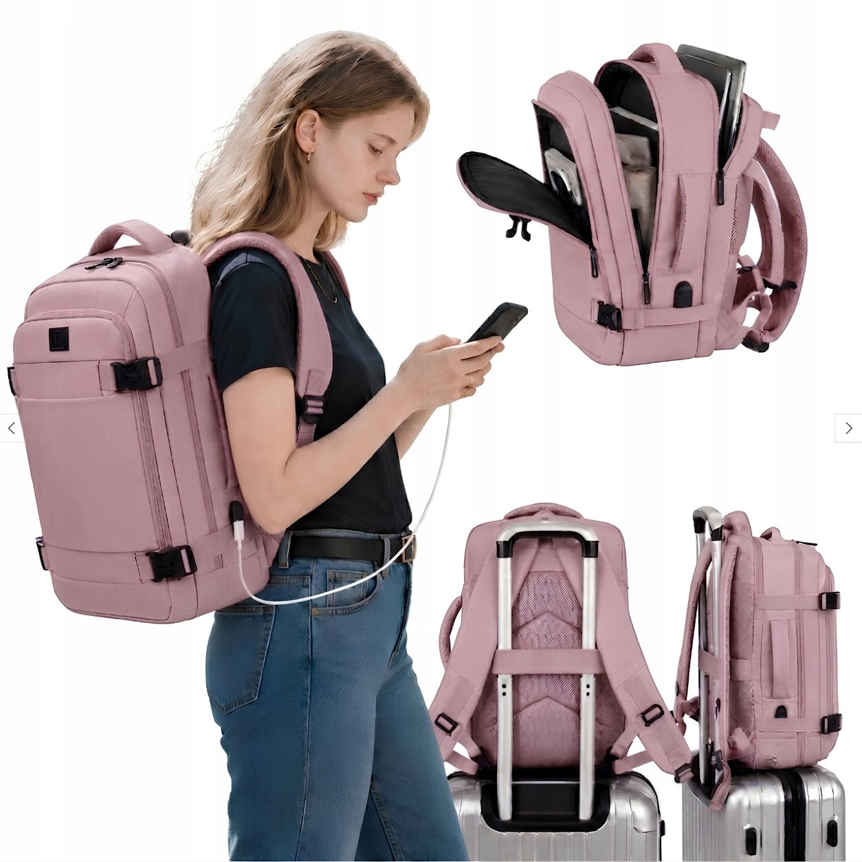 Airplane backpack hand luggage 40x25x20 Ryanair Wizz Air cabin 20L